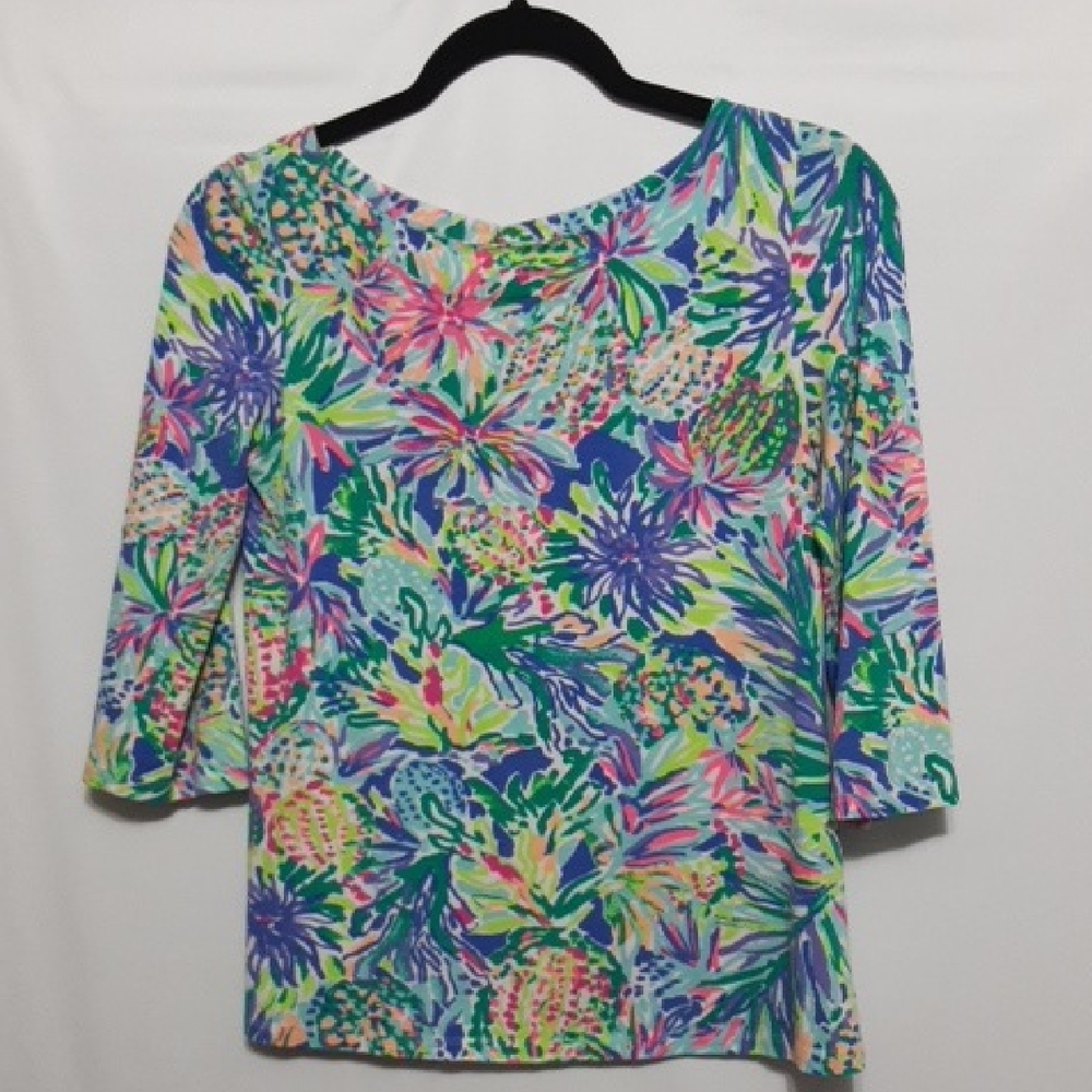 Lilly‎ Pulitzer Vibrant Floral Women's XS Blouse